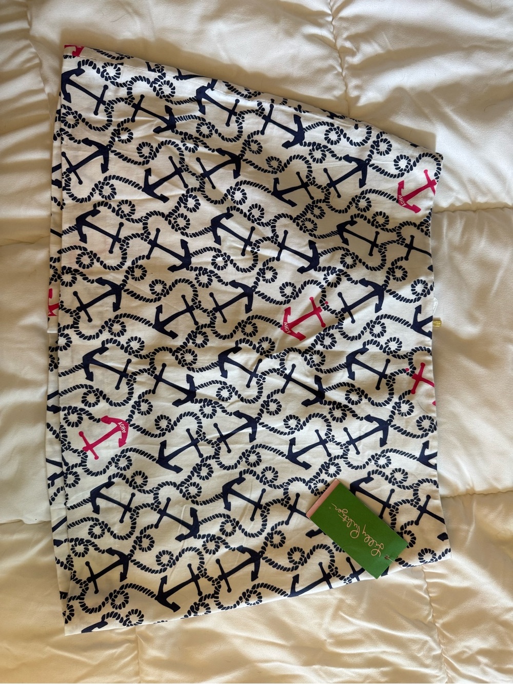 Lilly Pulitzer Ahoy Nautical Women’s Skirt - Navy & White with Pink Accents